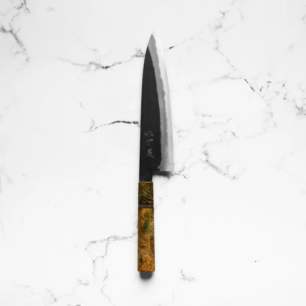 Mutsumi Hinoura Ajikataya White 2 Gyuto 210mm - Resin (Green) - Image 3