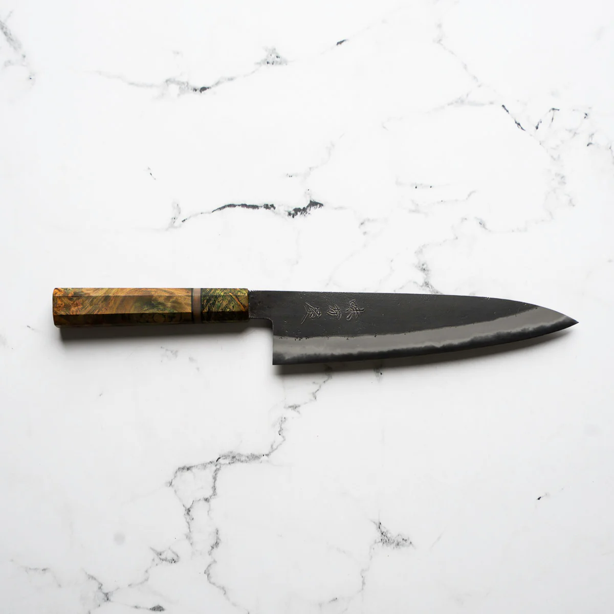 Mutsumi Hinoura Ajikataya White 2 Gyuto 210mm - Resin (Green) - Image 4