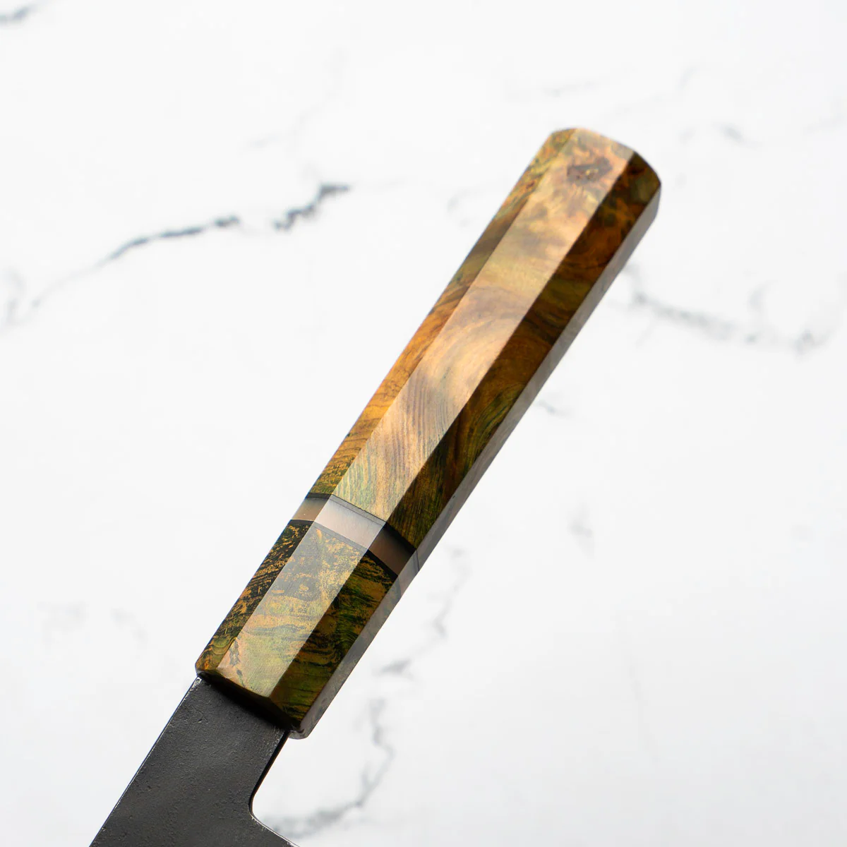 Mutsumi Hinoura Ajikataya White 2 Gyuto 210mm - Resin (Green) - Image 5