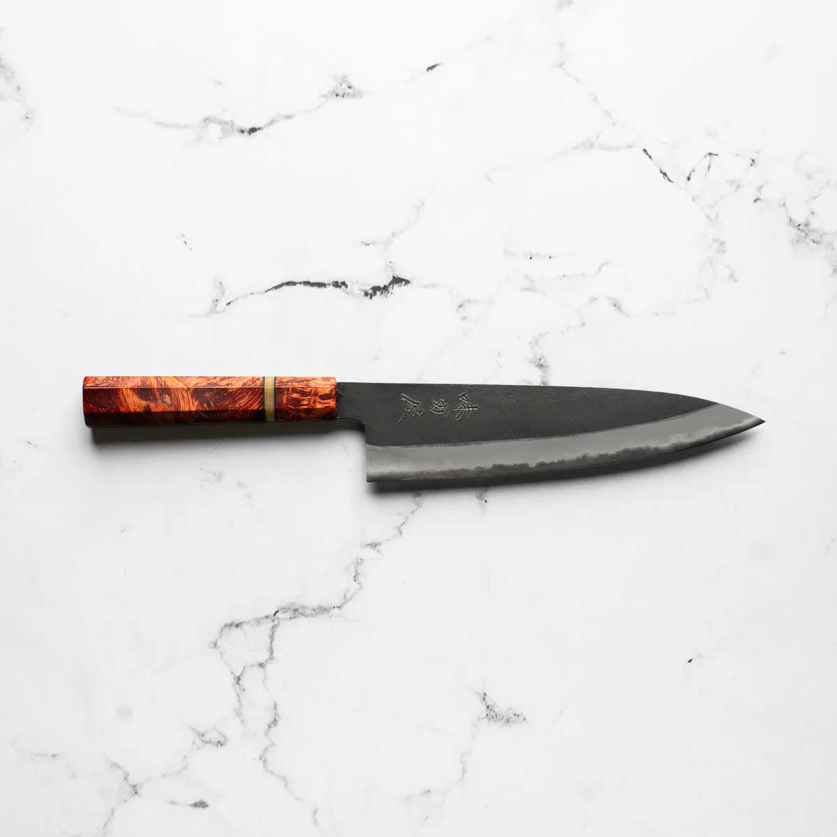 Mutsumi Hinoura Ajikataya White 2 Gyuto 210mm - Resin (Red) - Image 4