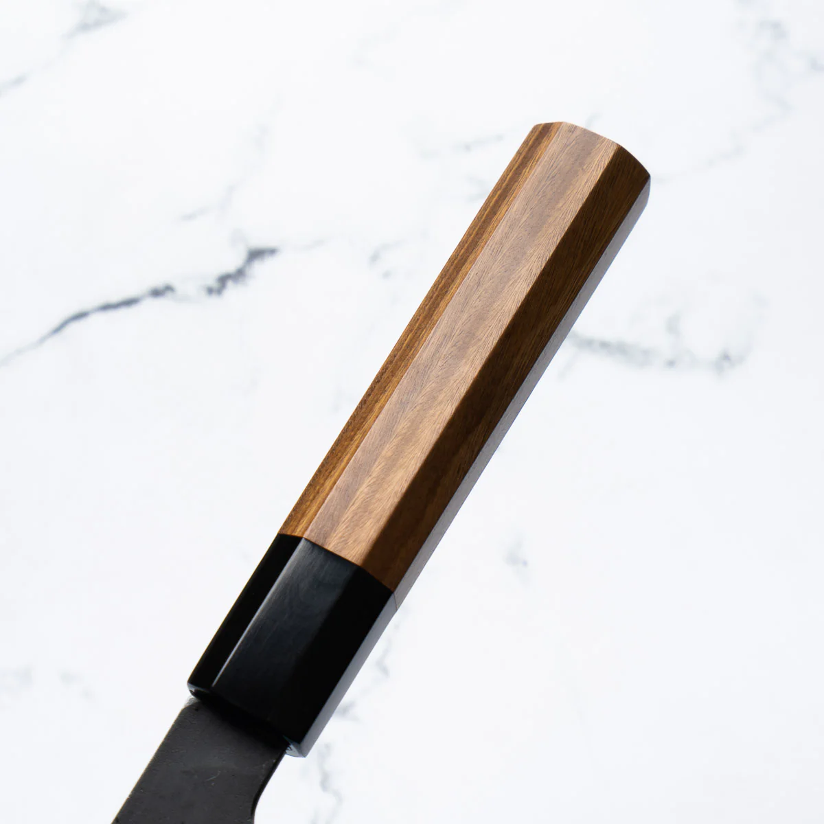 Mutsumi Hinoura Ajikataya White 2 Gyuto 210mm - Rosewood / Black Horn - Image 9