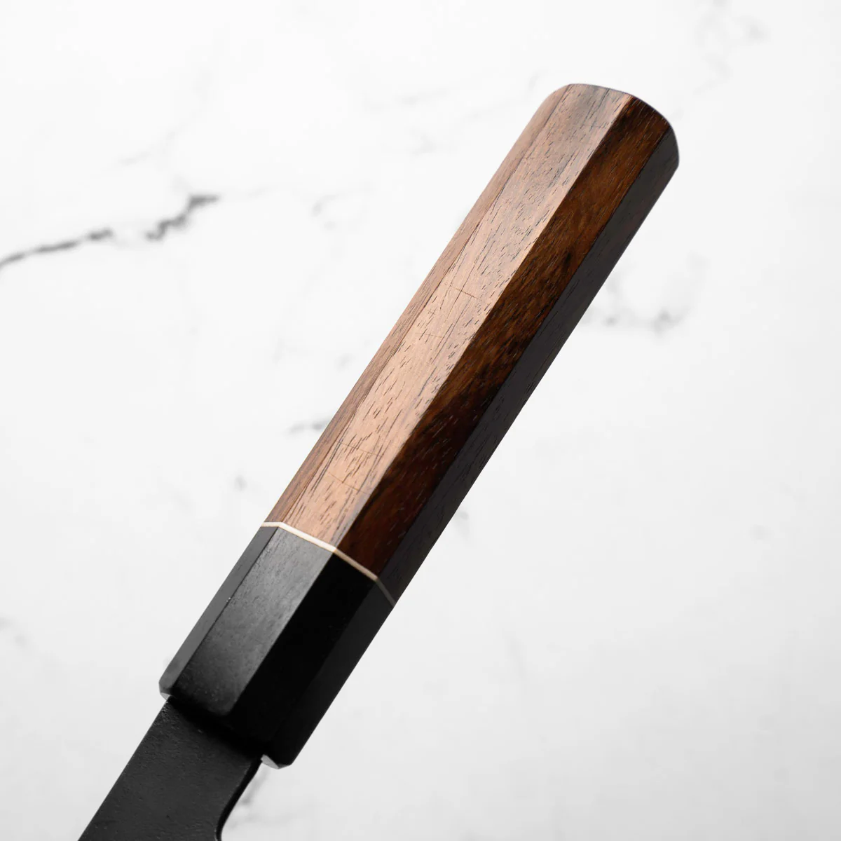Mutsumi Hinoura Ajikataya White 2 Gyuto 210mm - Rosewood / Ebony Ferrule (White Ring) - Image 5