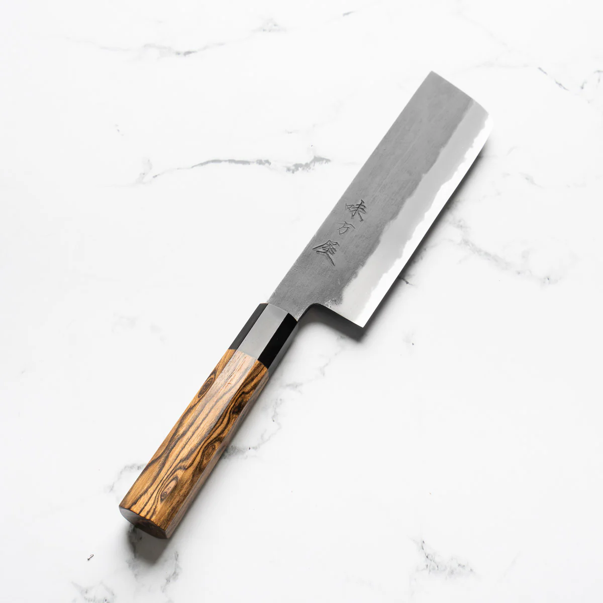 Mutsumi Hinoura Ajikataya White 2 Nakiri 165mm - Bocote / Black Horn - Image 2