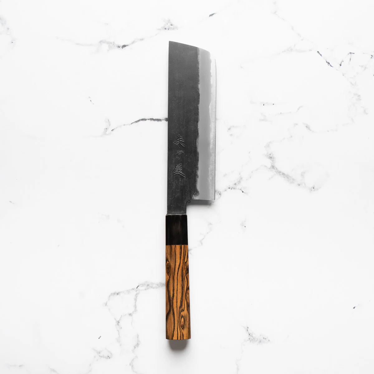 Mutsumi Hinoura Ajikataya White 2 Nakiri 165mm - Bocote / Black Horn - Image 3
