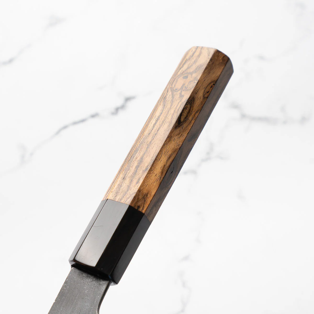 Mutsumi Hinoura Ajikataya White 2 Nakiri 165mm - Bocote / Black Horn - Image 9
