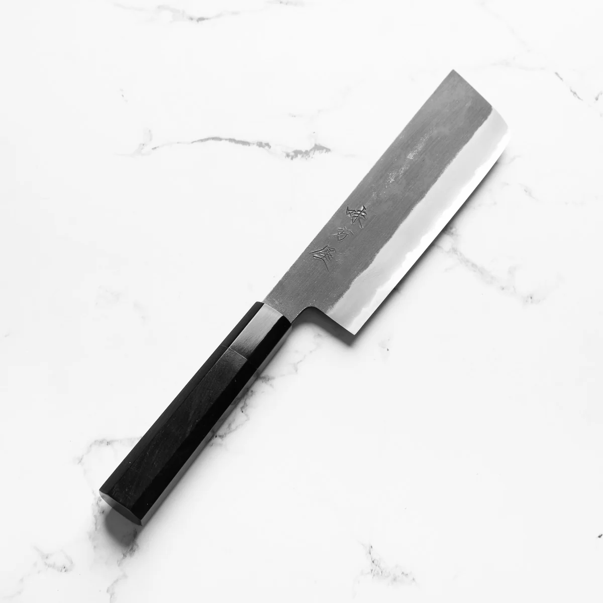 Mutsumi Hinoura Ajikataya White 2 Nakiri 165mm - Ebony / Black Horn - Image 2
