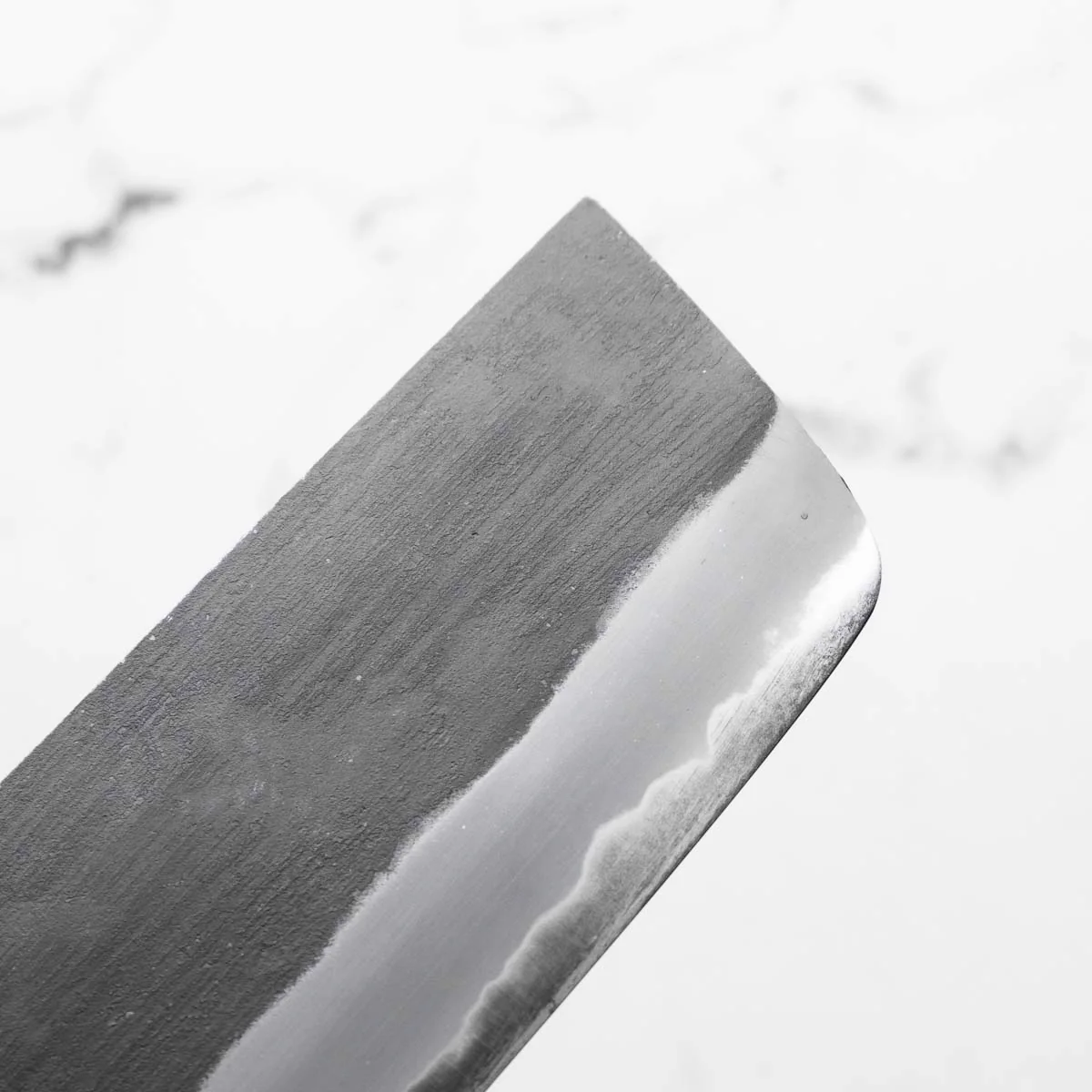 Mutsumi Hinoura Ajikataya White 2 Nakiri 165mm - Ebony / White Horn - Image 8
