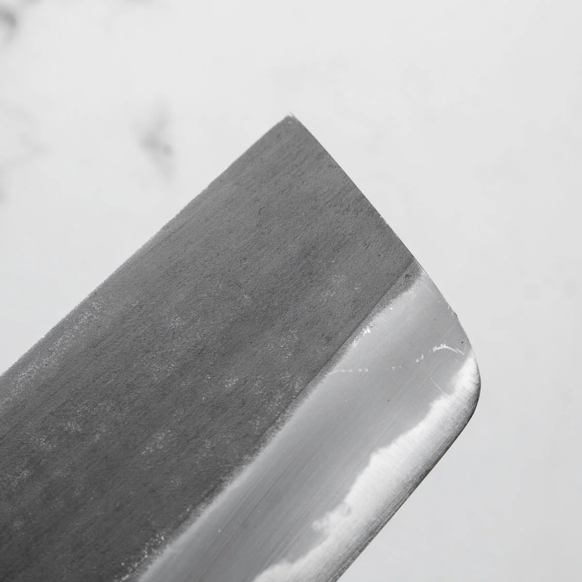 Mutsumi Hinoura Ajikataya White 2 Nakiri 165mm - Walnut w/ Walnut Ferrule (White Spacer) - Image 7