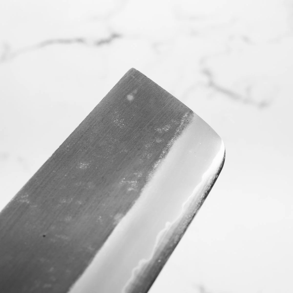 Mutsumi Hinoura Ajikataya White 2 Nakiri 165mm - Rosewood w/ Black Horn - Image 7