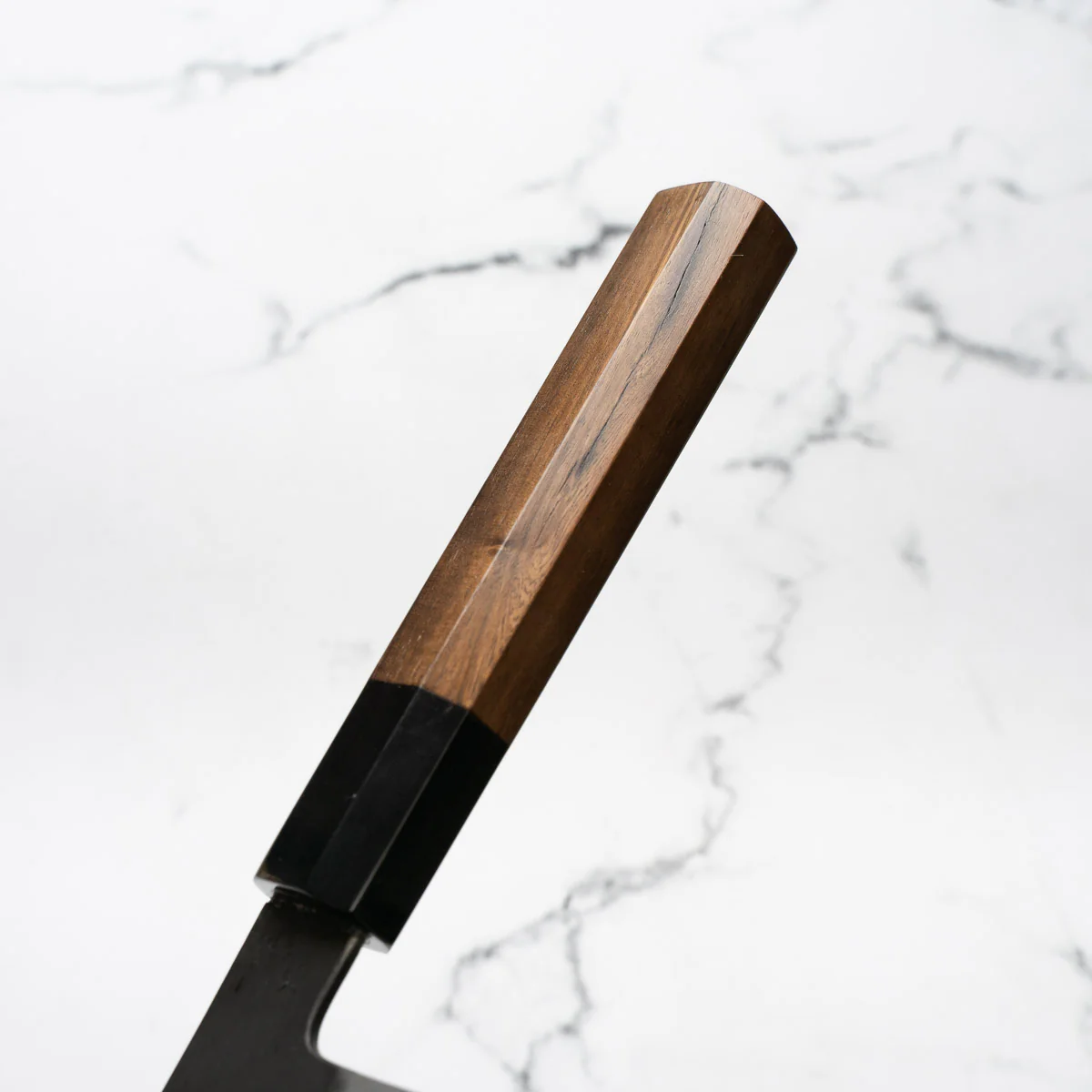 Mutsumi Hinoura Ajikataya White 2 Nakiri 165mm - Rosewood w/ Black Horn - Image 9
