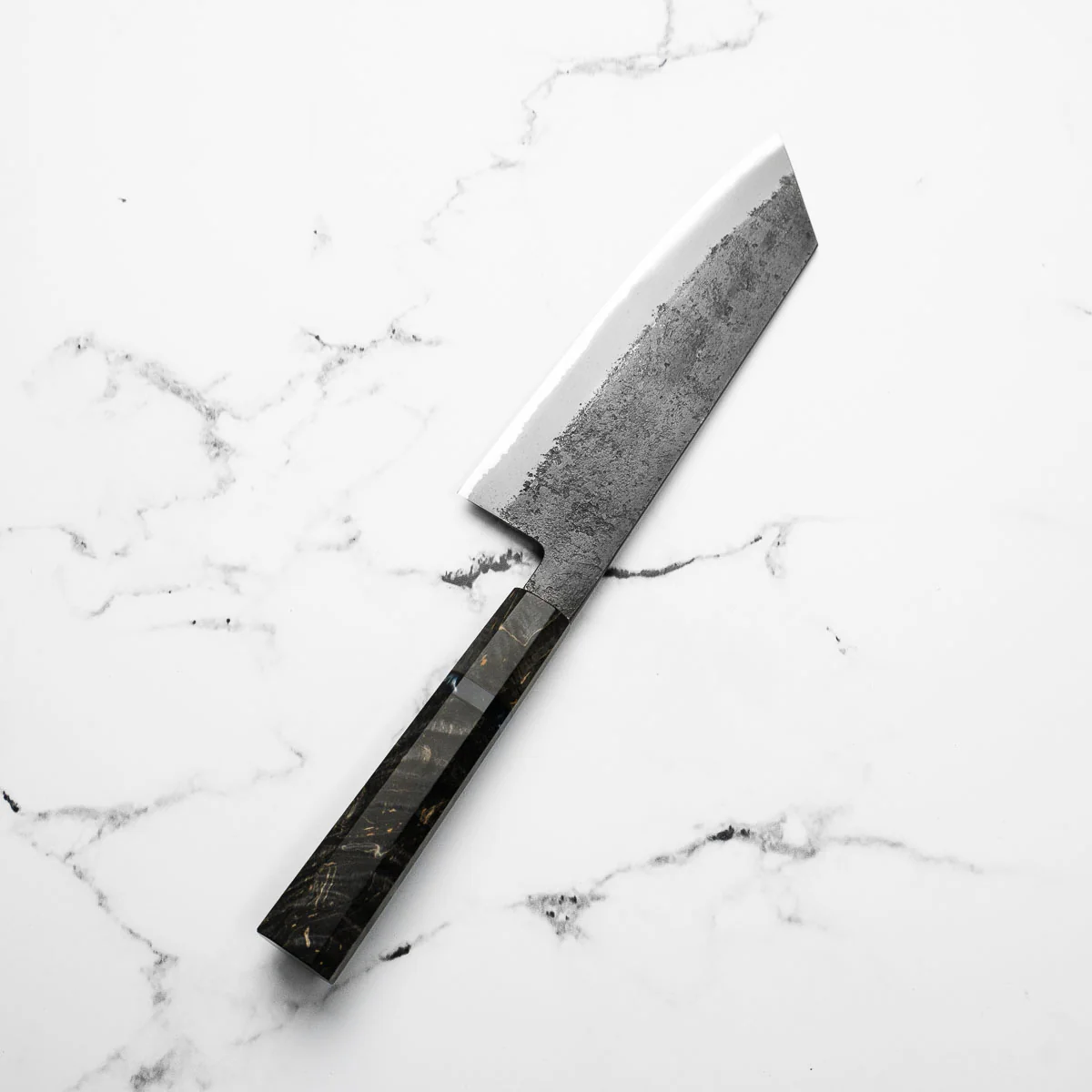 Mutsumi Hinoura Ajikataya White 2 SS Clad Bunka 165mm - Dark Maple - Image 7