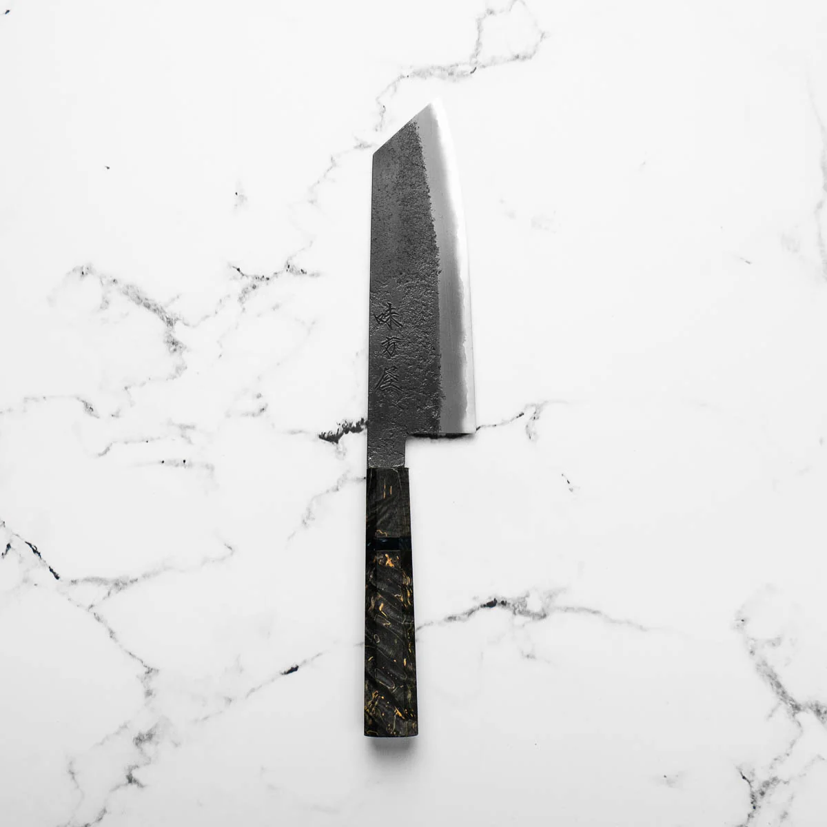 Mutsumi Hinoura Ajikataya White 2 SS Clad Bunka 165mm - Dark Maple - Image 8