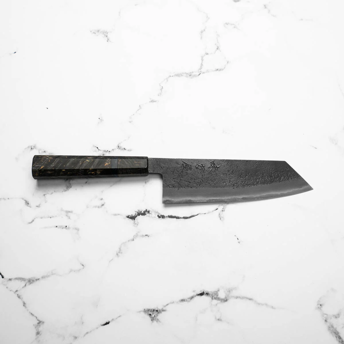 Mutsumi Hinoura Ajikataya White 2 SS Clad Bunka 165mm - Dark Maple - Image 9