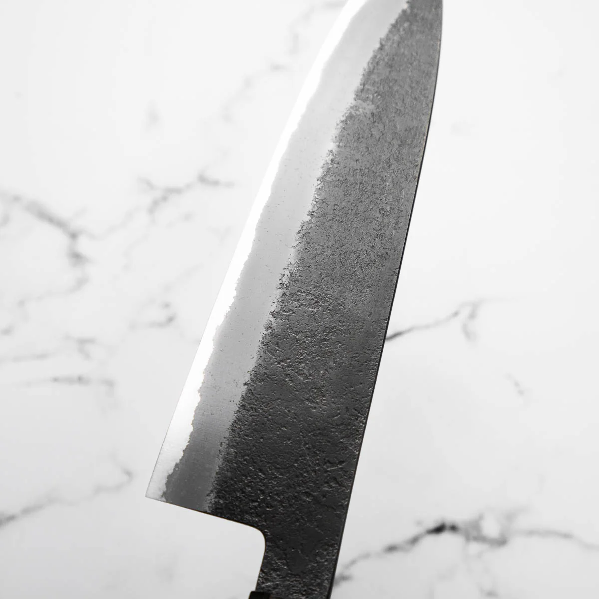 Mutsumi Hinoura Ajikataya White 2 SS Clad Gyuto 210mm - Dark Maple - Image 7