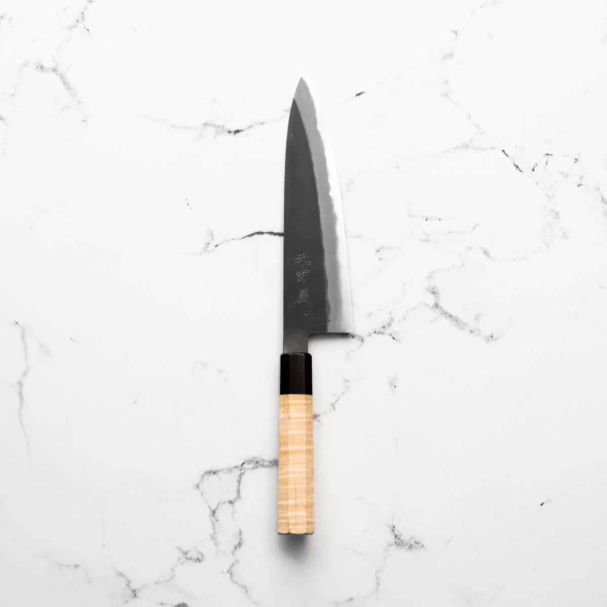 Mutsumi Hinoura Ajikataya White 2 Gyuto 210mm - Lauraceae & Black Horn - Image 3