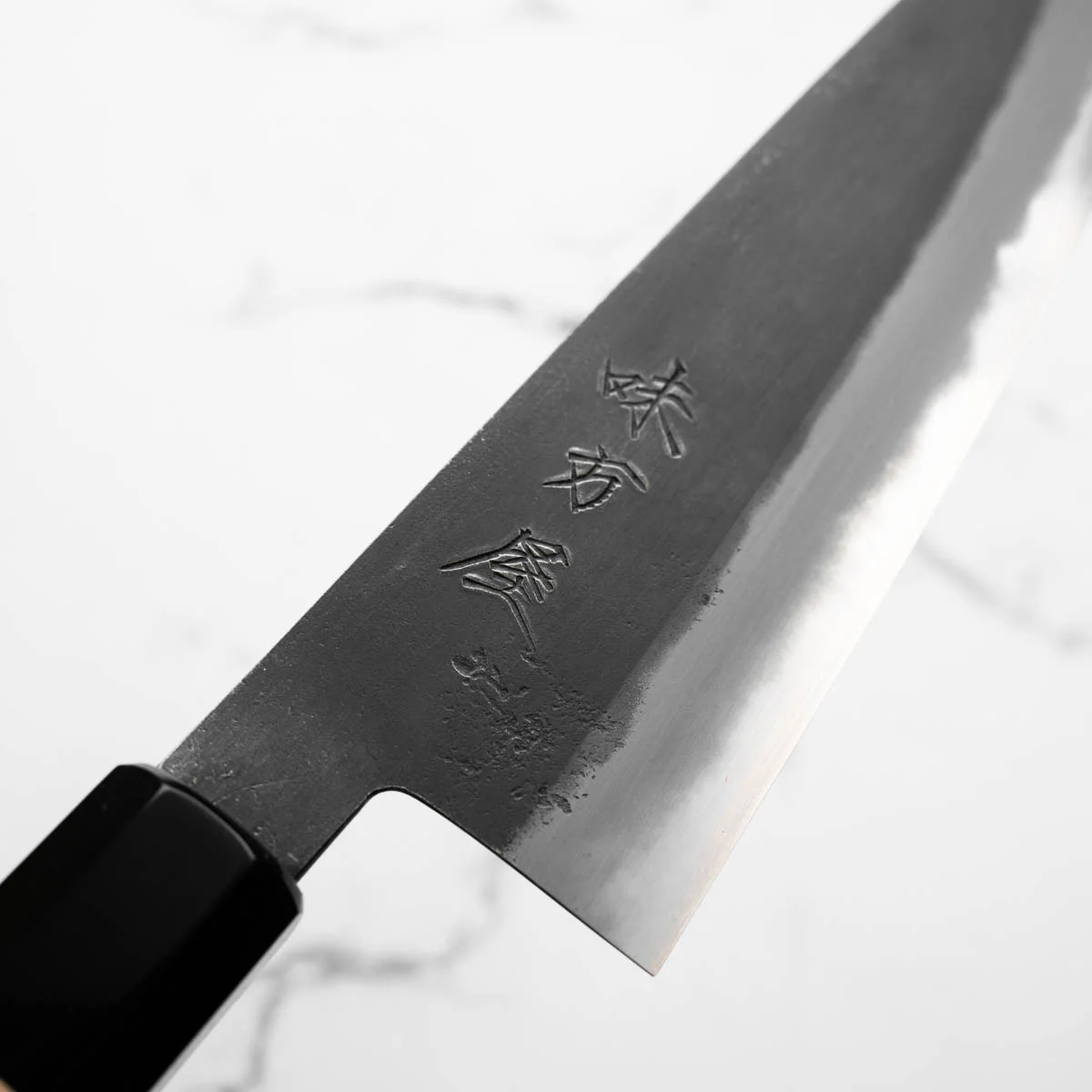 Mutsumi Hinoura Ajikataya White 2 Gyuto 210mm - Lauraceae & Black Horn - Image 5