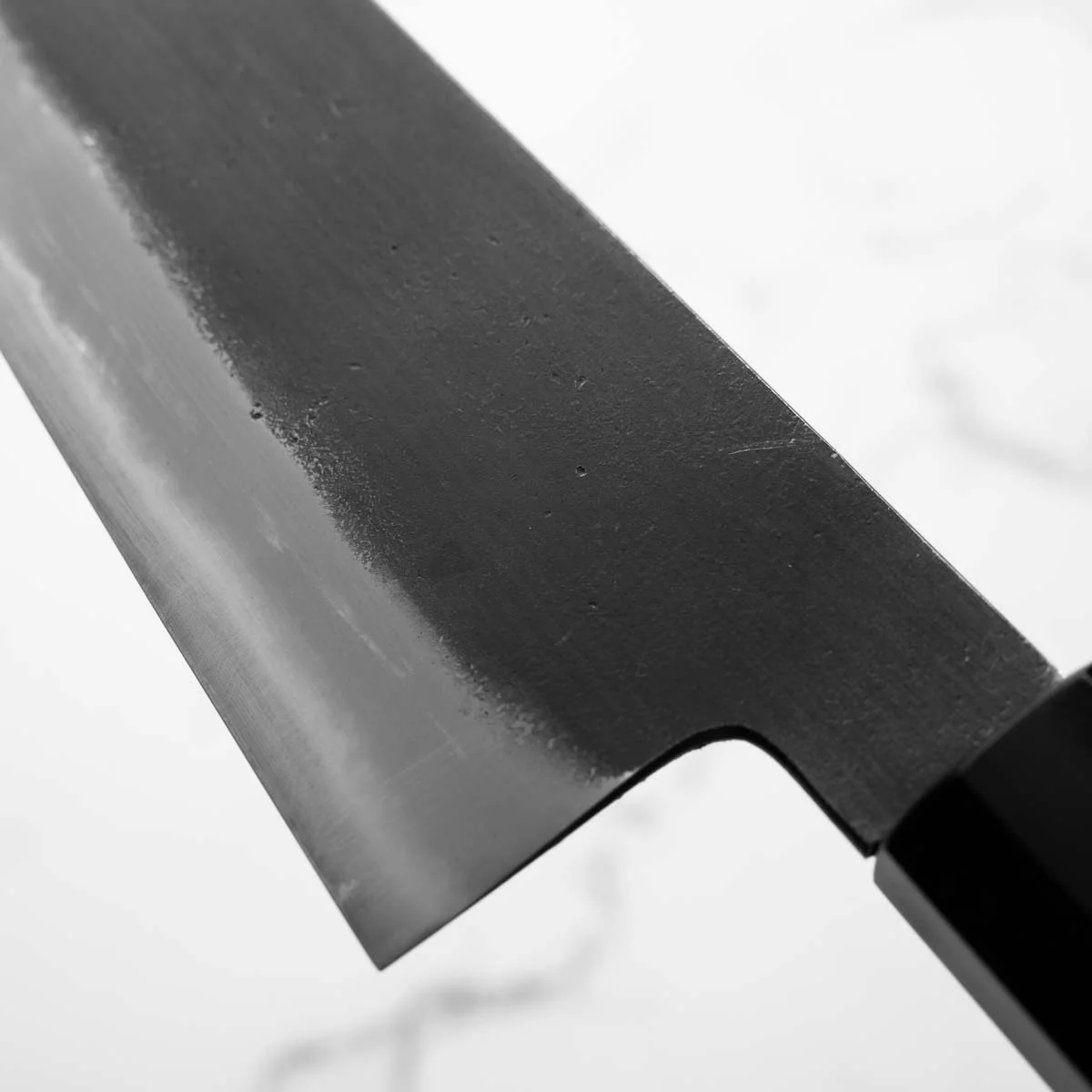 Mutsumi Hinoura Ajikataya White 2 Gyuto 210mm - Rosewood & Black Horn - Image 6