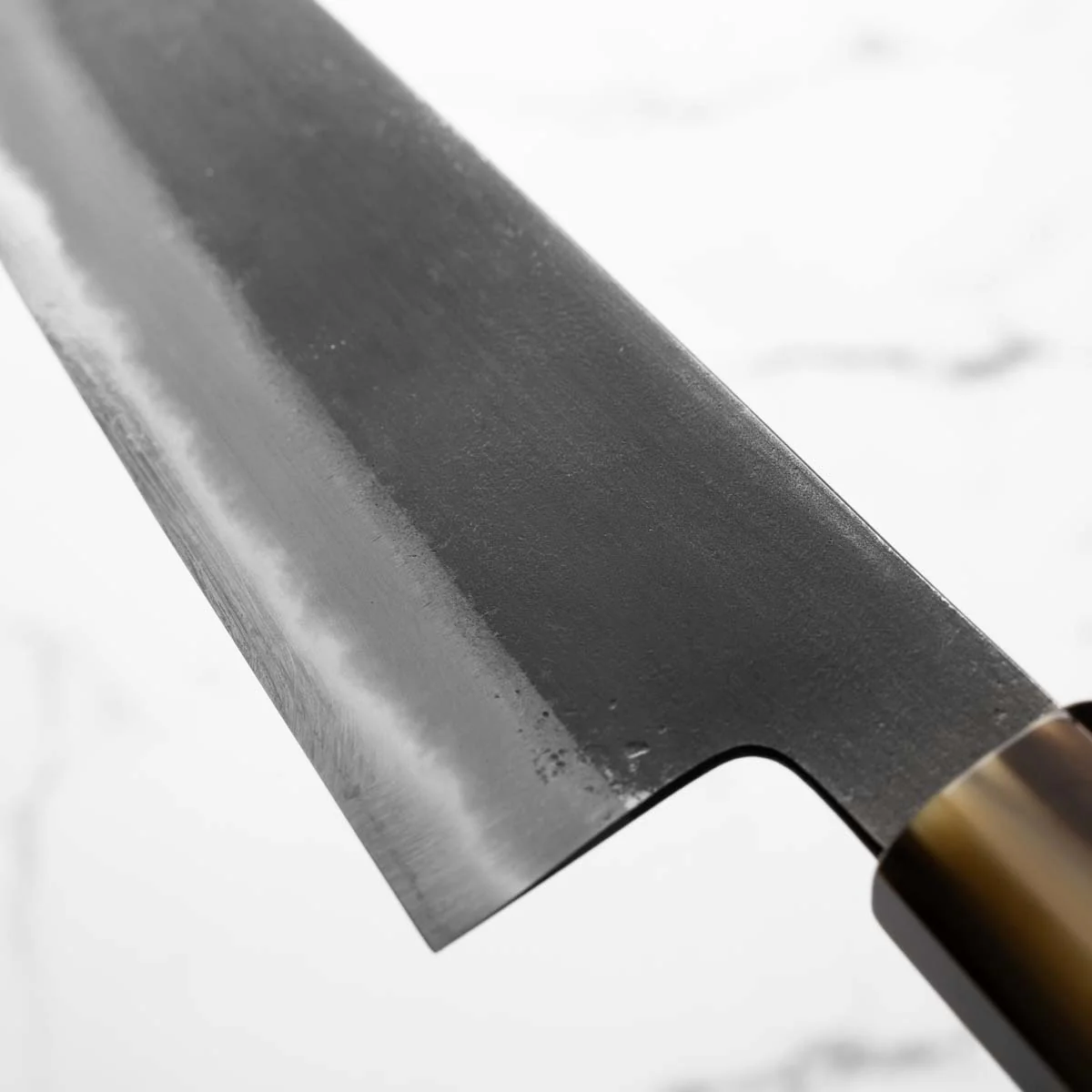 Mutsumi Hinoura Ajikataya White 2 Gyuto 210mm - Rosewood & White Horn - Image 6