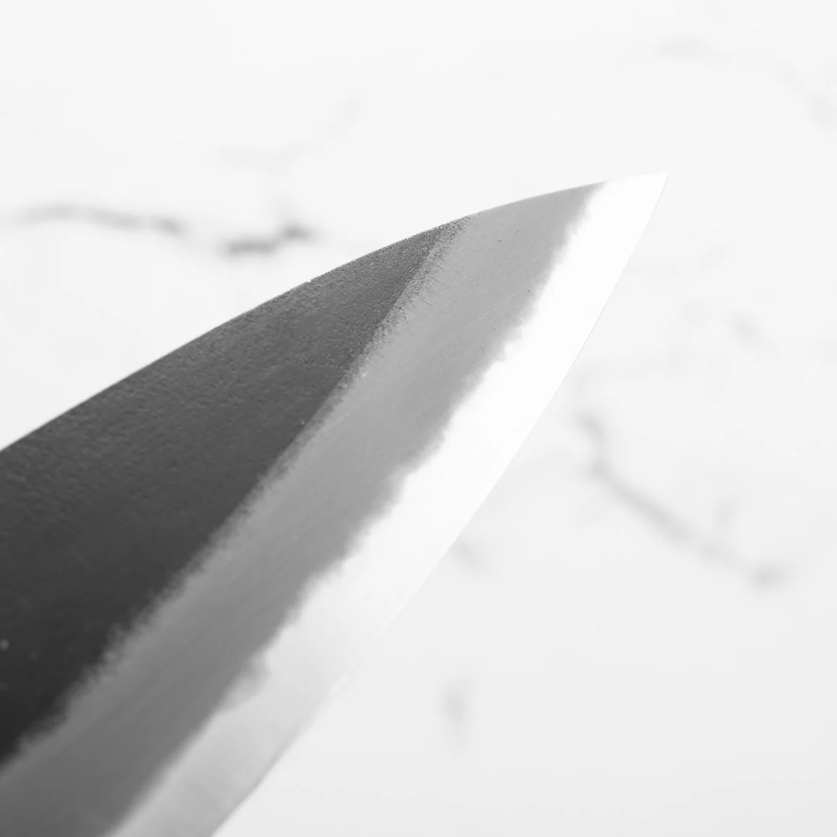 Mutsumi Hinoura Ajikataya White 2 Gyuto 210mm - Rosewood & White Horn - Image 7