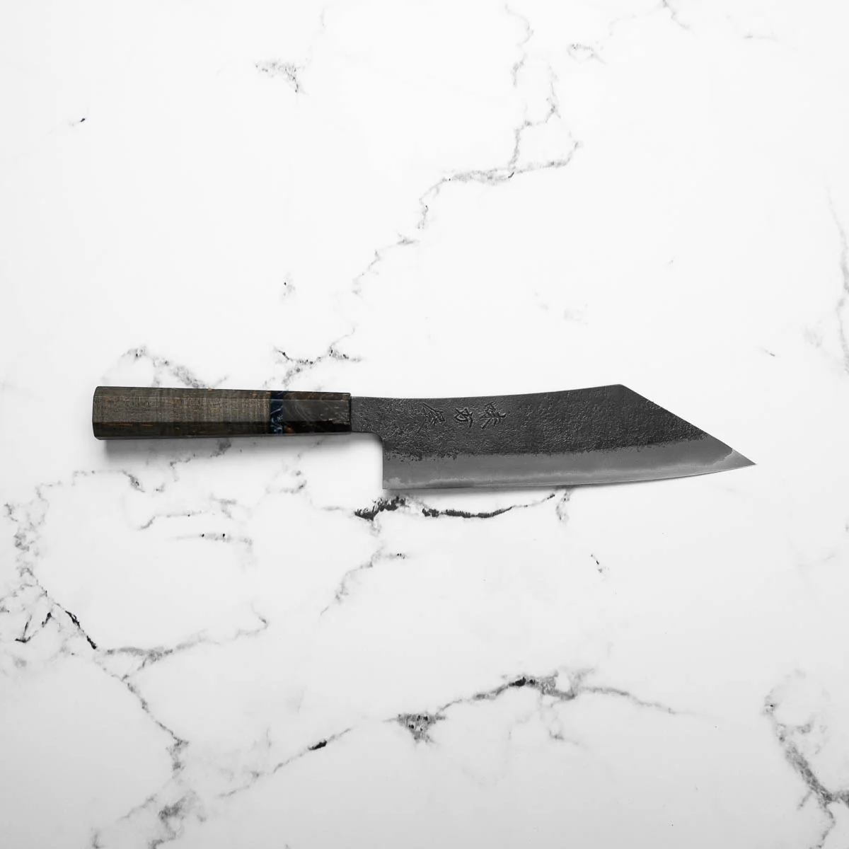 Mutsumi Hinoura Ajikataya White 2 SS Clad Hakata 180mm - Dark Maple - Image 4