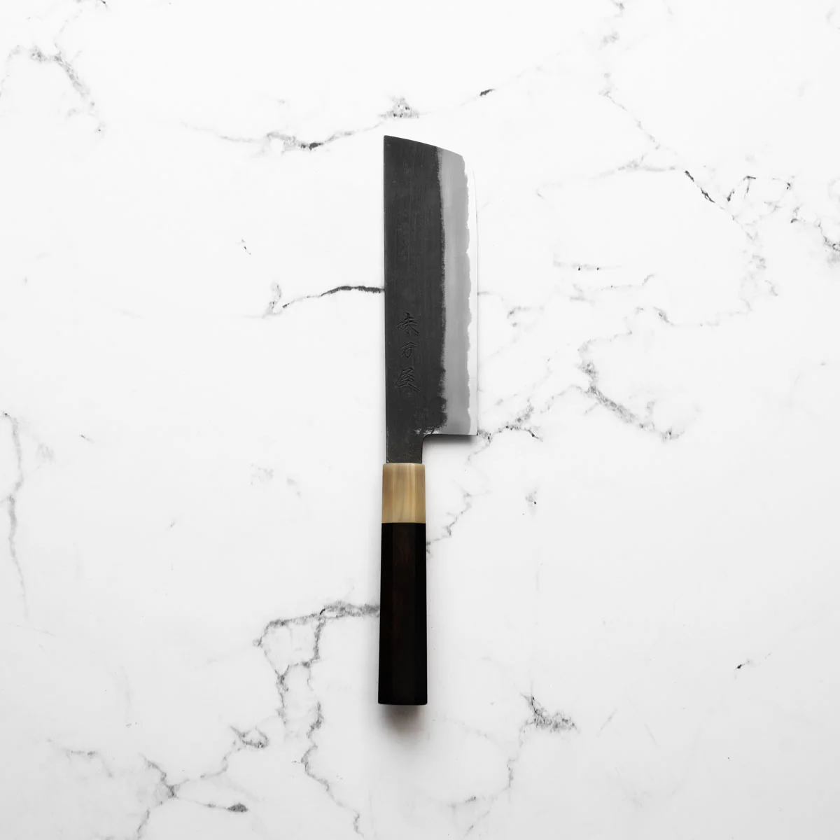Mutsumi Hinoura Ajikataya White 2 Nakiri 165mm - Ebony & Blonde - Image 3