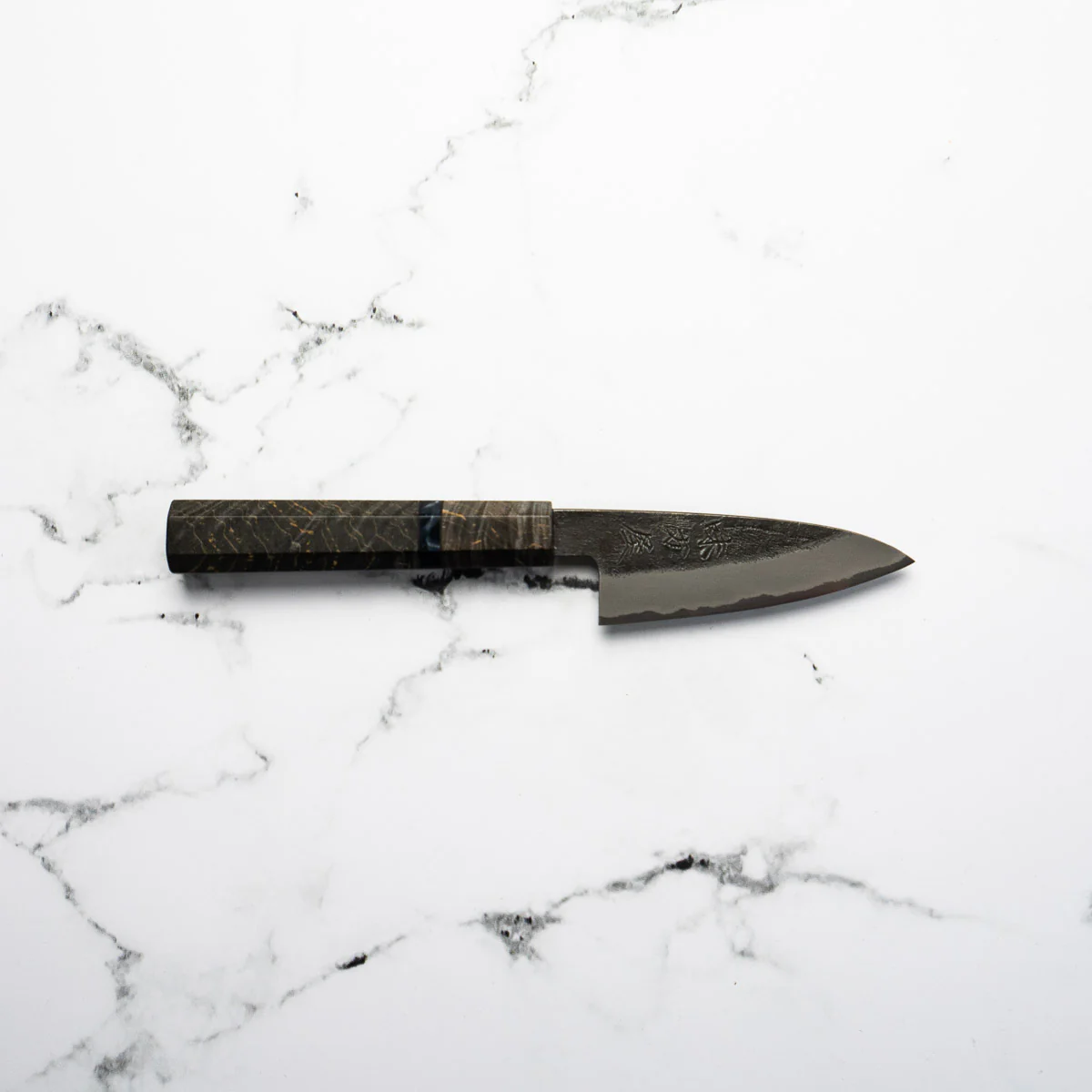 Mutsumi Hinoura Ajikataya White 2 SS Clad Paring 90mm - Dark Maple - Image 3
