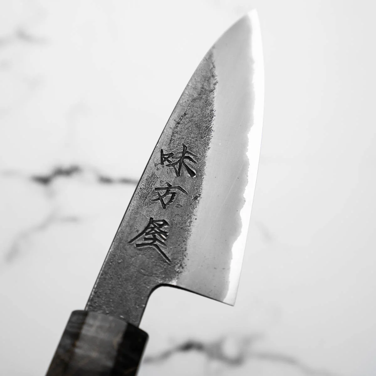 Mutsumi Hinoura Ajikataya White 2 SS Clad Paring 90mm - Dark Maple - Image 5