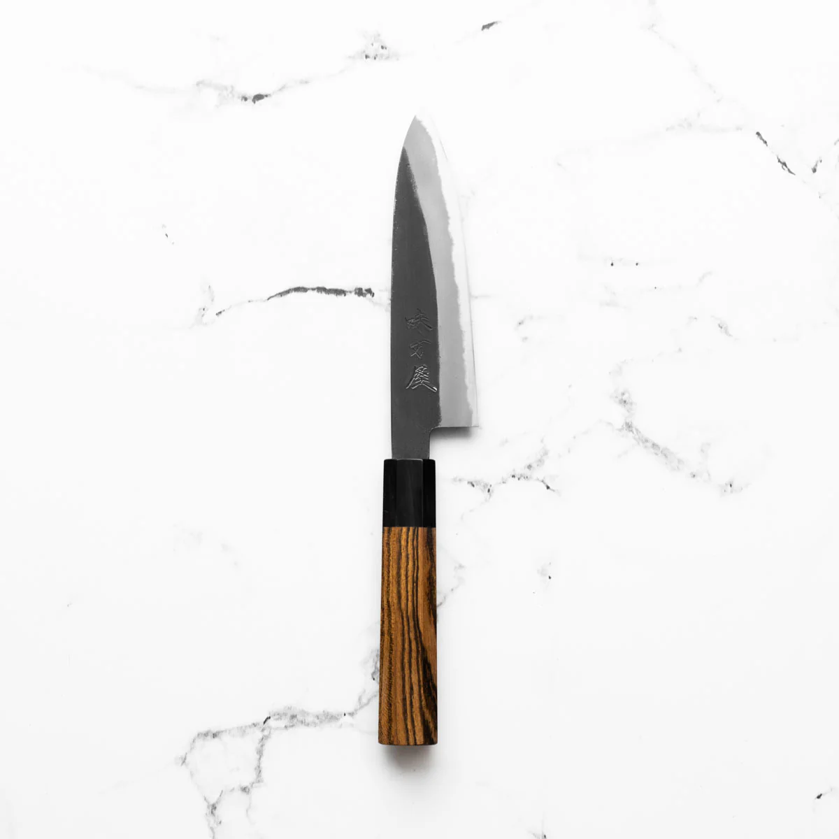 Mutsumi Hinoura Ajikataya White 2 Petty 135mm - Bocote & Black Horn - Image 3