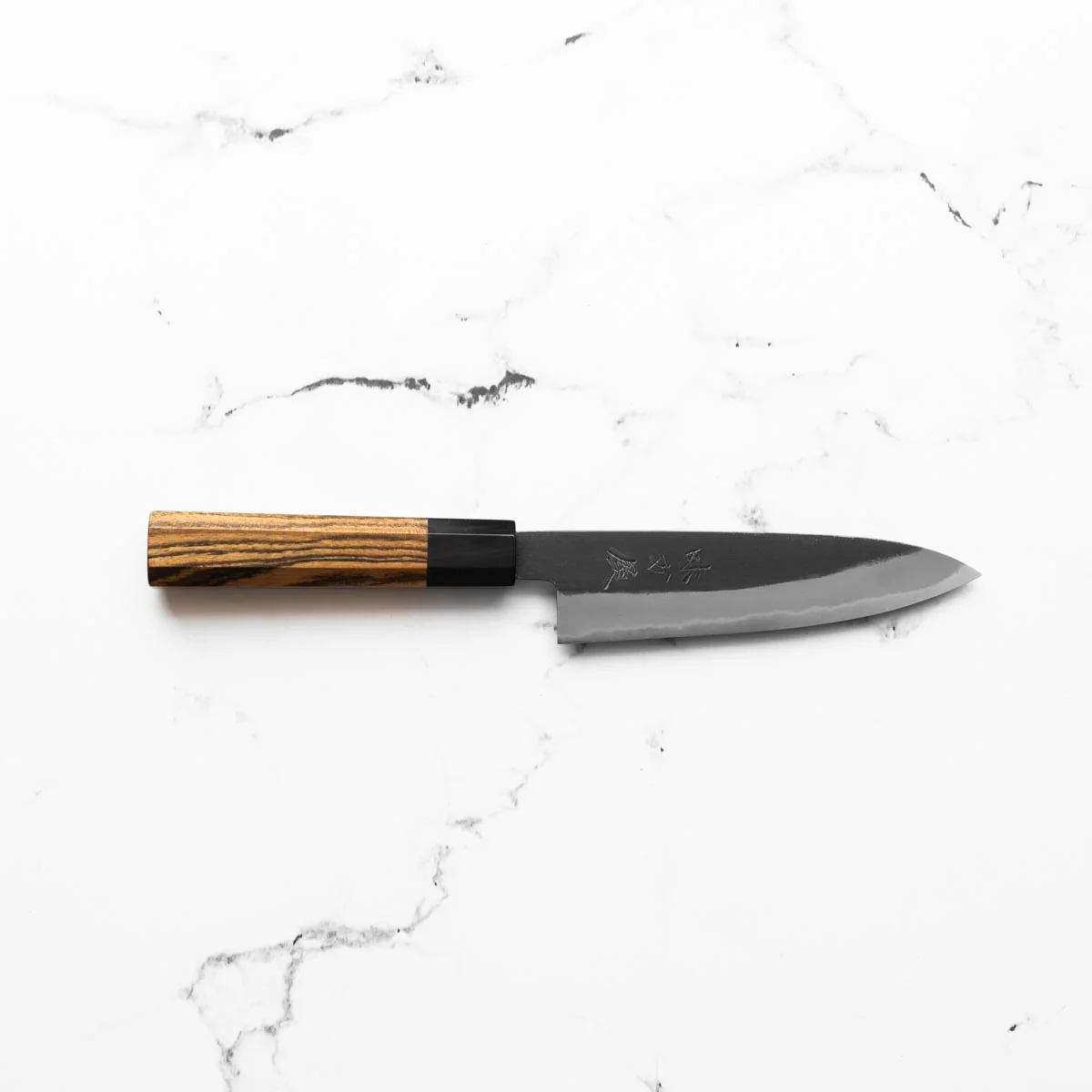 Mutsumi Hinoura Ajikataya White 2 Petty 135mm - Bocote & Black Horn - Image 4