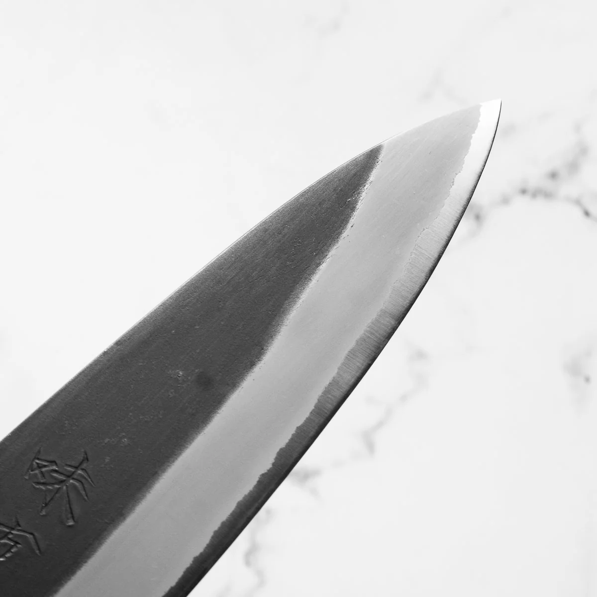 Mutsumi Hinoura Ajikataya White 2 SS Clad Petty 135mm - Resin (Green) - Image 7