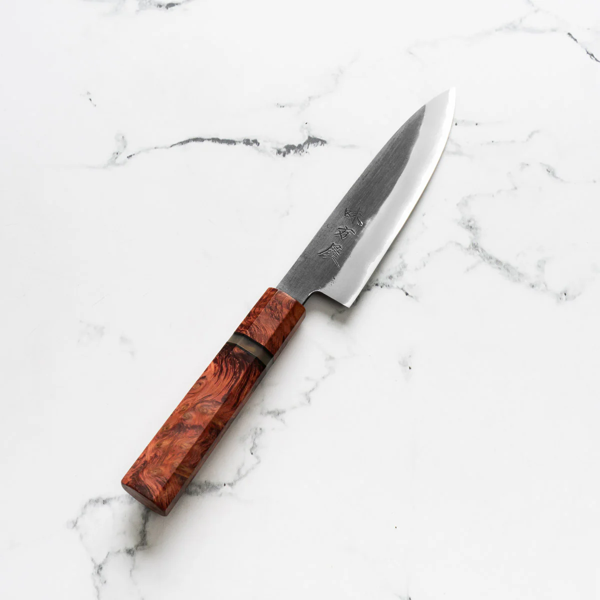 Mutsumi Hinoura Ajikataya White 2 SS Clad Petty 135mm - Resin (Red) - Image 2