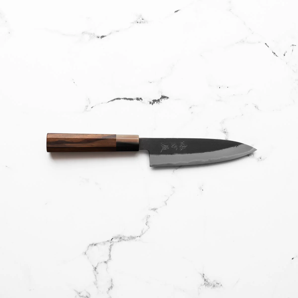 Mutsumi Hinoura Ajikataya White 2 Petty 135mm - Rosewood & Blonde - Image 3