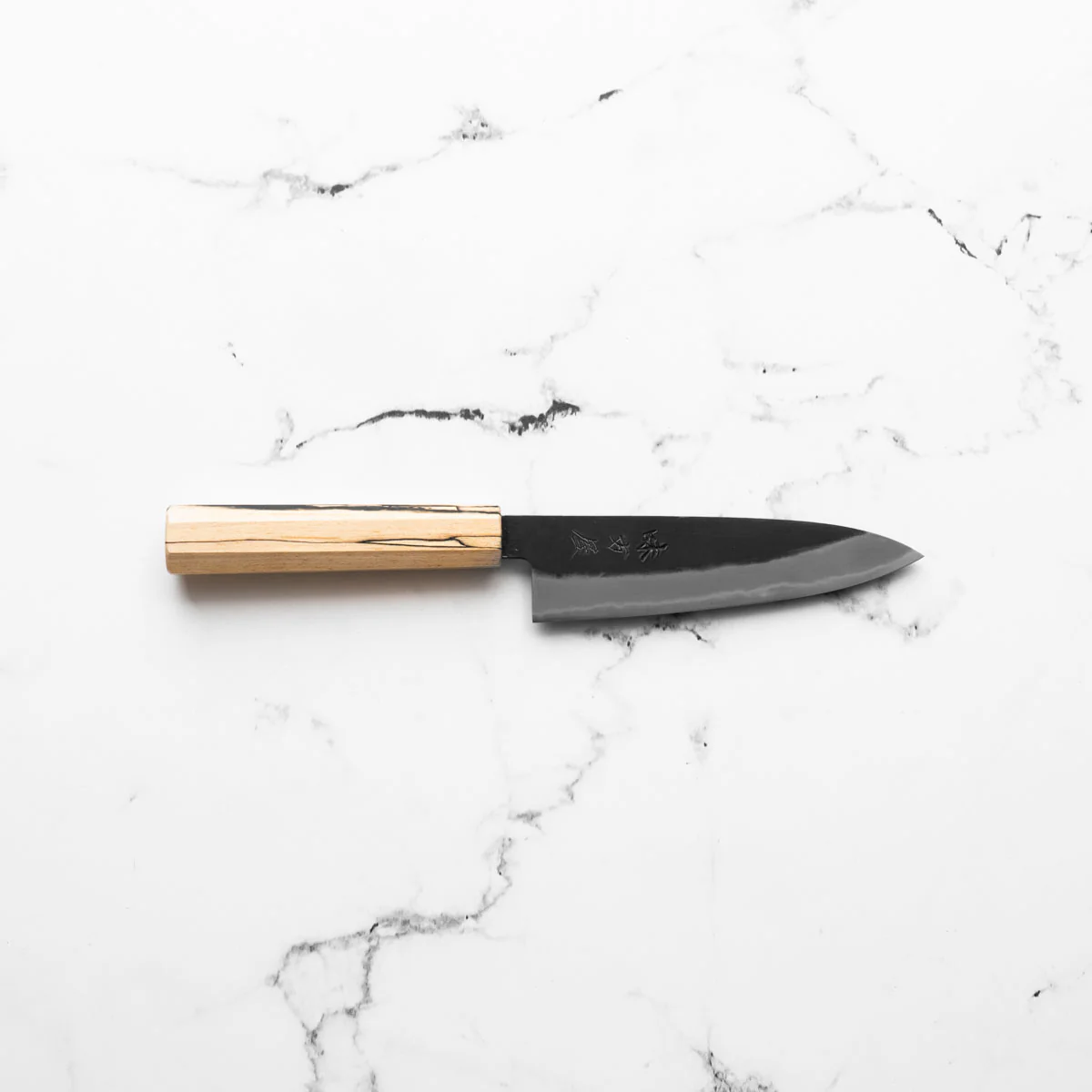 Mutsumi Hinoura Ajikataya White 2 Petty 135mm - Spalted Maple - Image 4