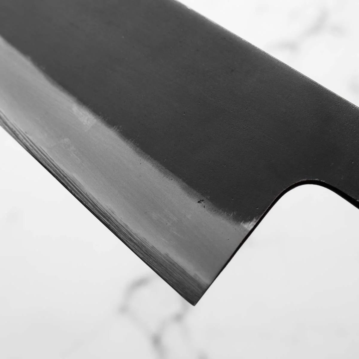 Mutsumi Hinoura Ajikataya White 2 Santoku 165mm - Rosewood & Blonde - Image 6