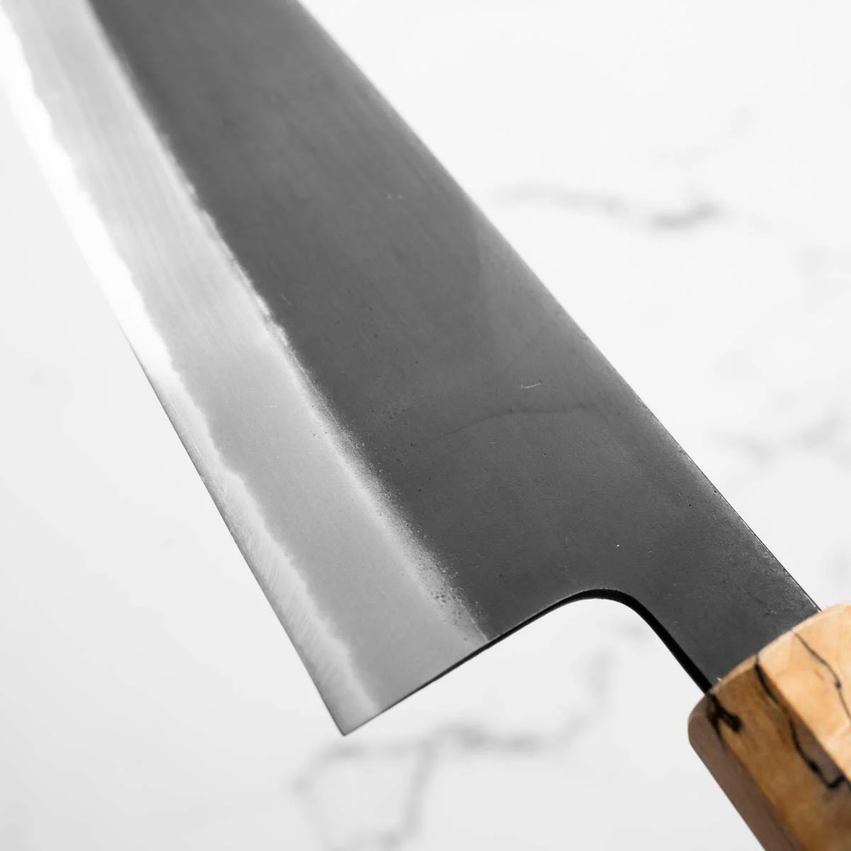 Mutsumi Hinoura Ajikataya White 2 Santoku 165mm - Spalted Maple - Image 6