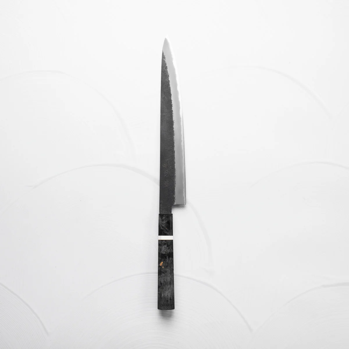 Mutsumi Hinoura Ajikataya White 2 SS Clad Sujihiki 270mm - Dark Maple - Image 3