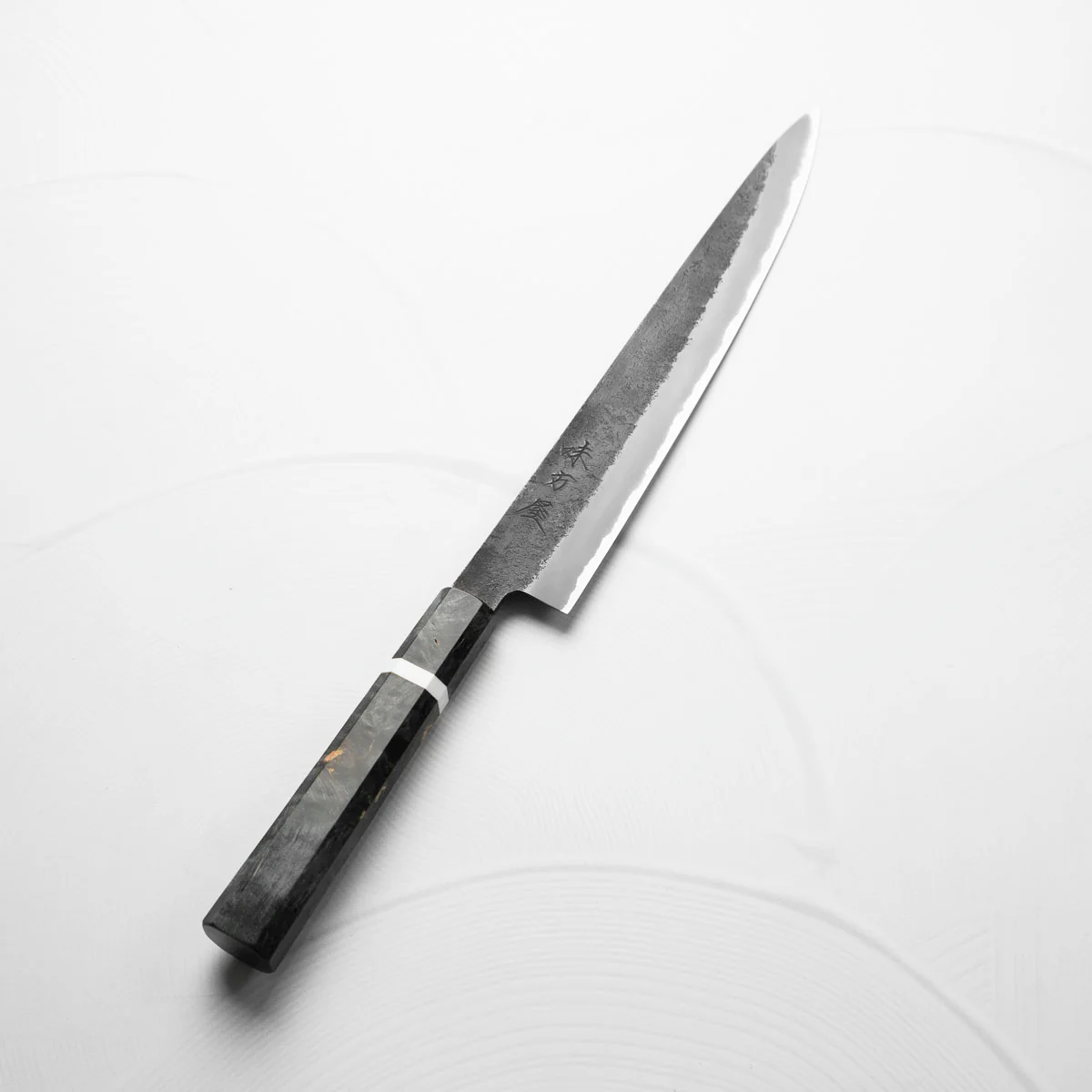 Mutsumi Hinoura Ajikataya White 2 SS Clad Sujihiki 270mm - Dark Maple - Image 4