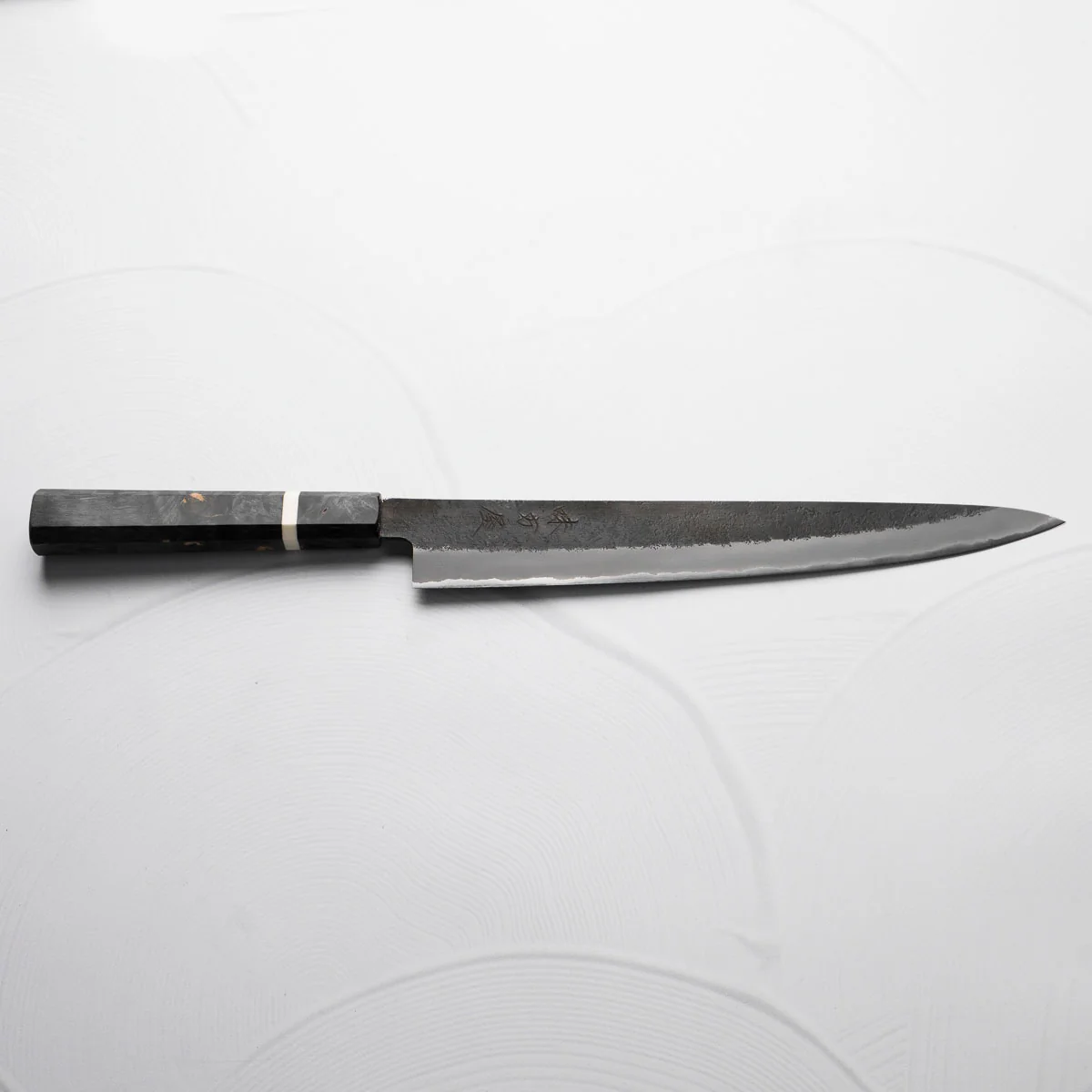 Mutsumi Hinoura Ajikataya White 2 SS Clad Sujihiki 270mm - Dark Maple - Image 6