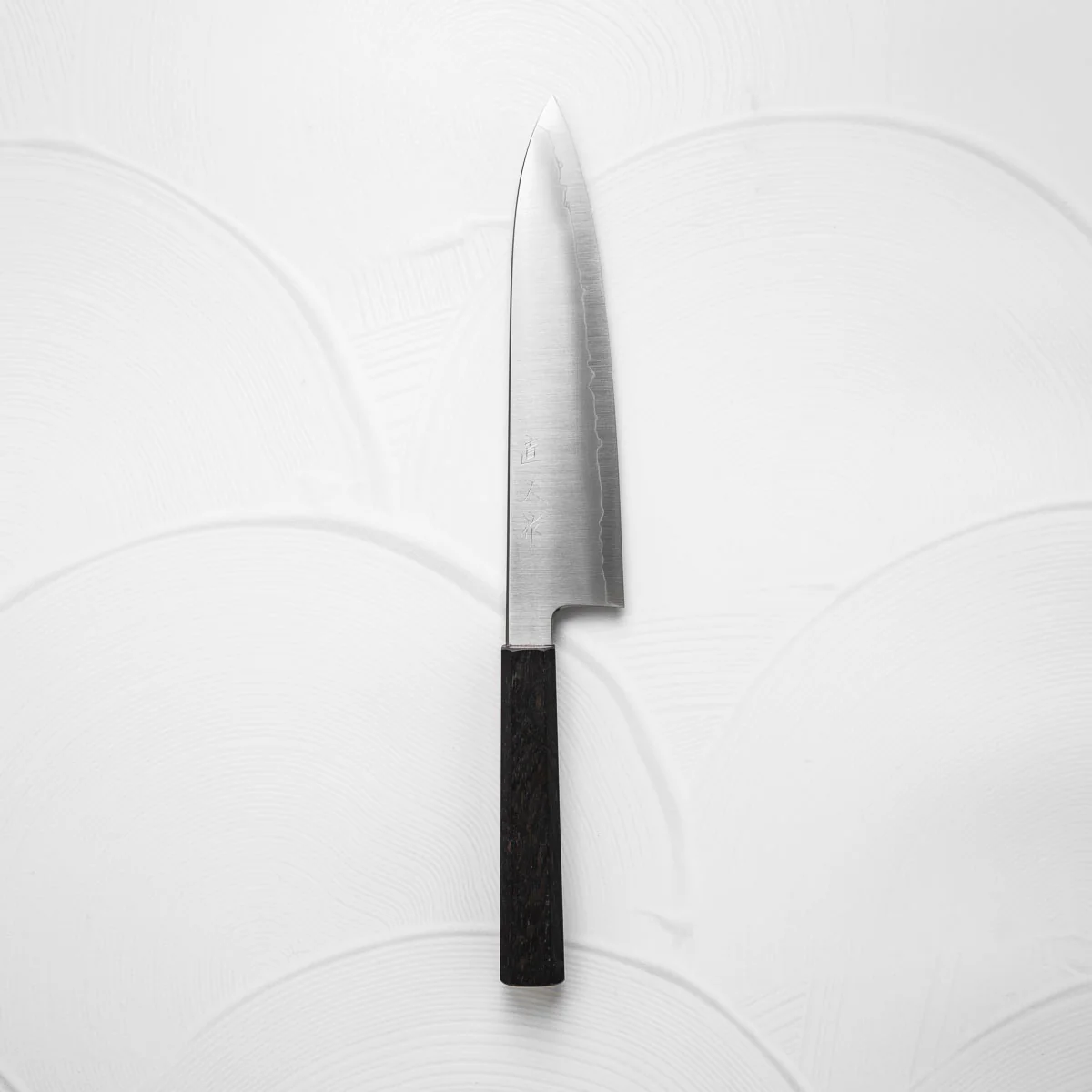 Myojin Riki Seisakusho Cobalt Special Gyuto 210mm w/Saya - Ebony - Image 6