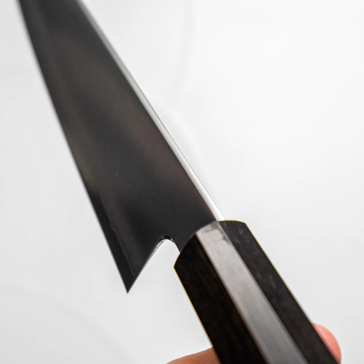 Myojin Riki Seisakusho Cobalt Special Gyuto 210mm w/Saya - Ebony - Image 7