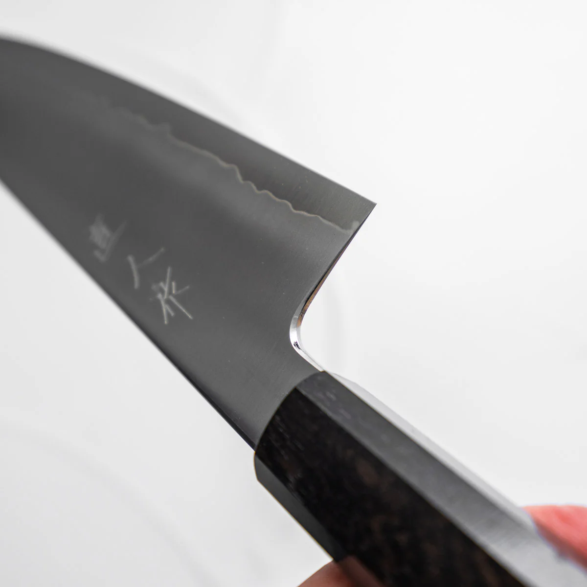Myojin Riki Seisakusho Cobalt Special Gyuto 210mm w/Saya - Ebony - Image 8