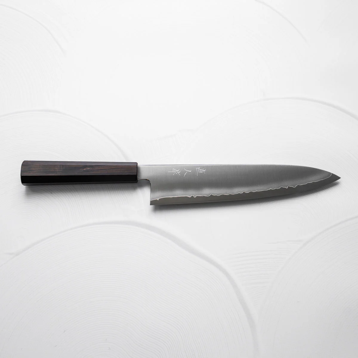 Myojin Riki Seisakusho Cobalt Special Gyuto 240mm w/Saya - Ebony - Image 5
