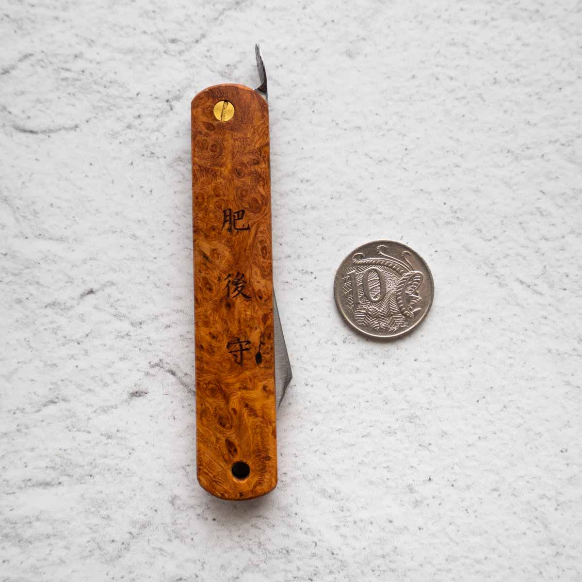 Nagao Kanekoma Higonokami VG10 Custom - Quince Burl - No 51 - Image 3