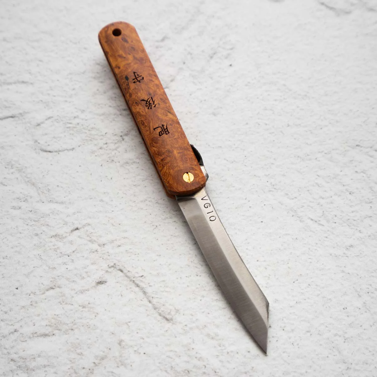 Nagao Kanekoma Higonokami VG10 Custom - Quince Burl - No 51 - Image 4