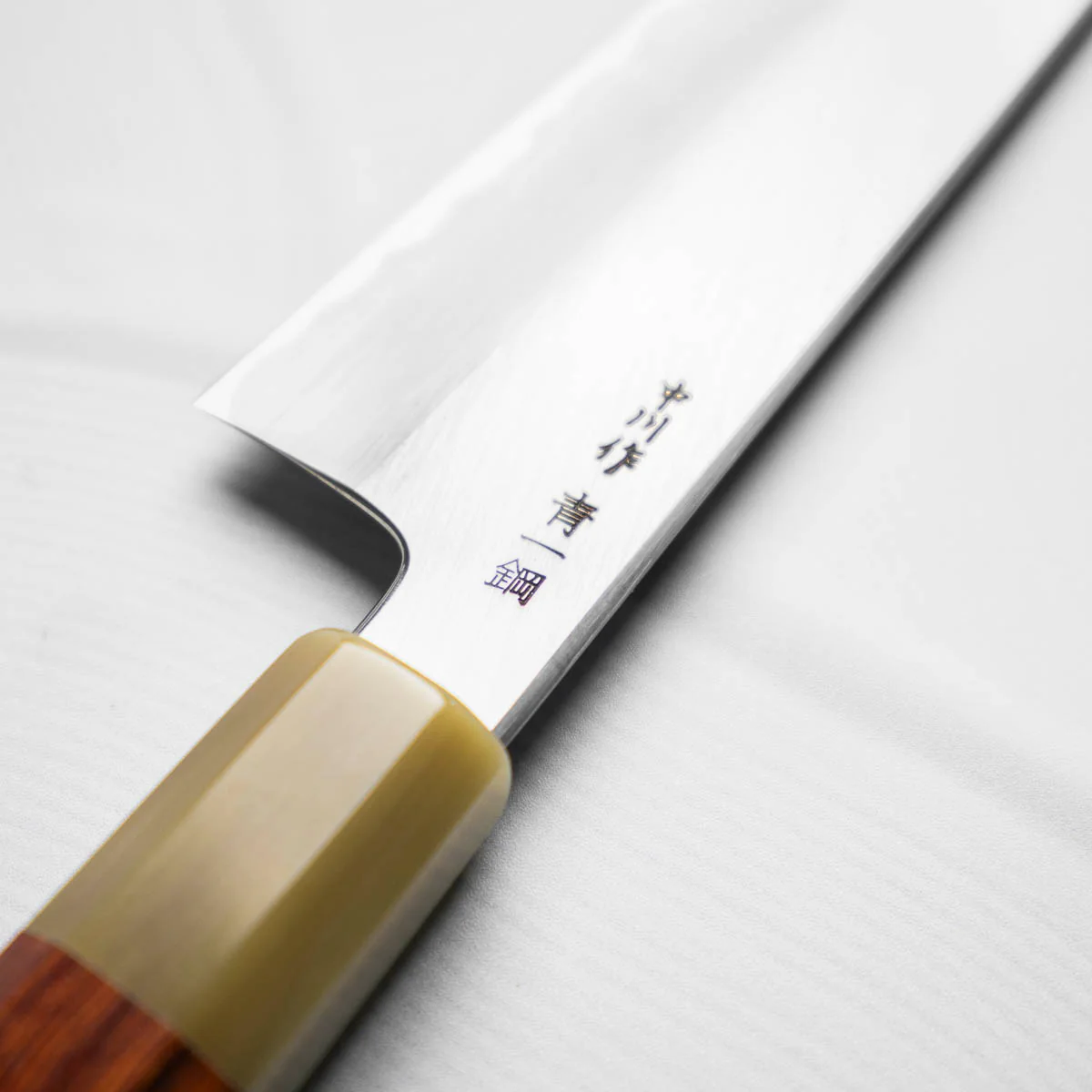 Nakagawa (Hatsukokoro) Blue 1 Migaki Gyuto 240mm - Image 7