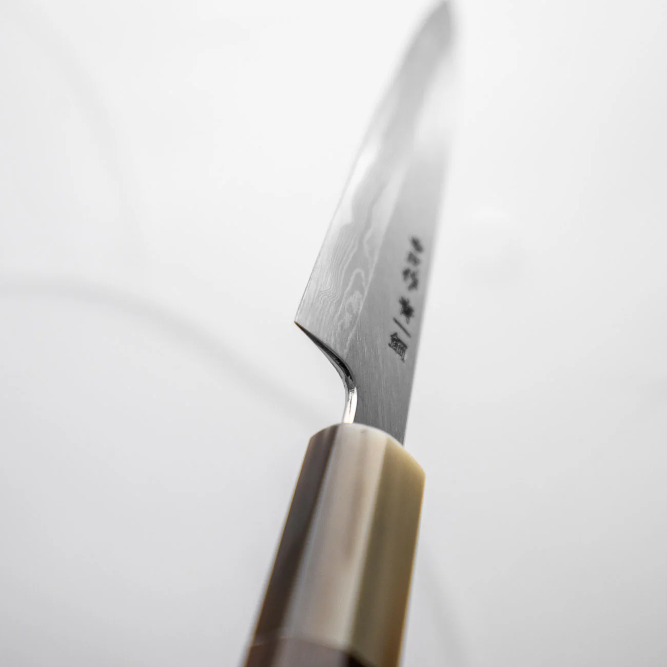 Nakagawa Satoshi (Hatsukokoro) Blue 1 Damascus Petty 150mm - African Blackwood - Image 3