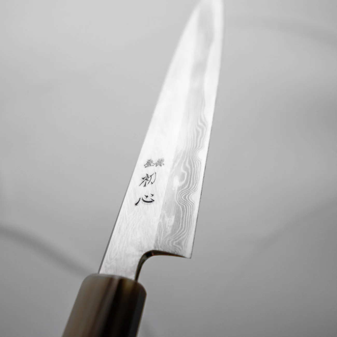 Nakagawa Satoshi (Hatsukokoro) Blue 1 Damascus Petty 150mm - African Blackwood - Image 5