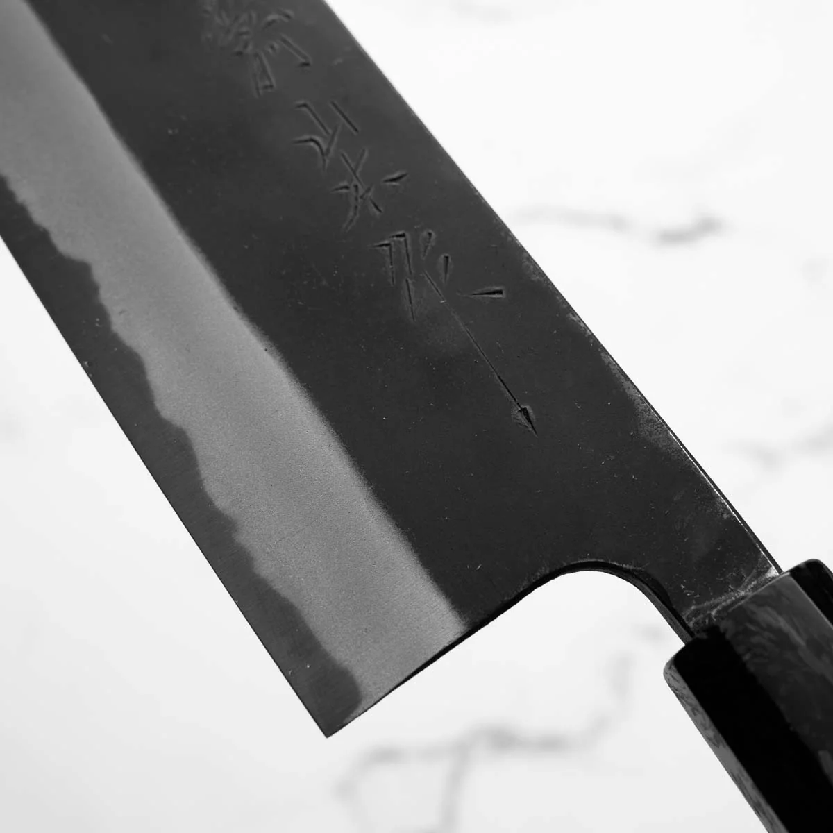 Nao Yamamoto Blue 2 Kurouchi Nakiri - Dark Carbon Fibre - Image 6