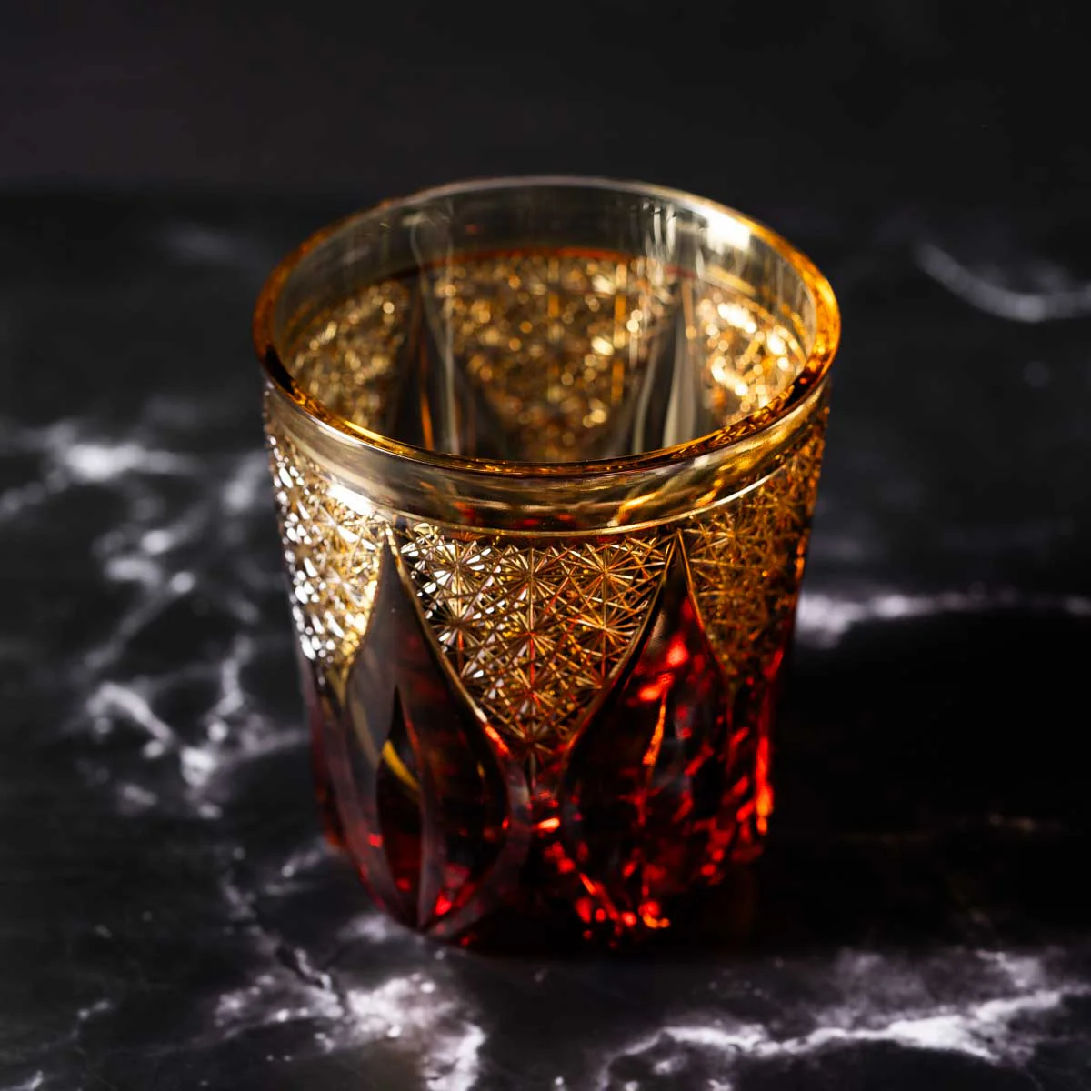 Nemoto Glass Crafts Rock Glass Shizuku Red - Image 2