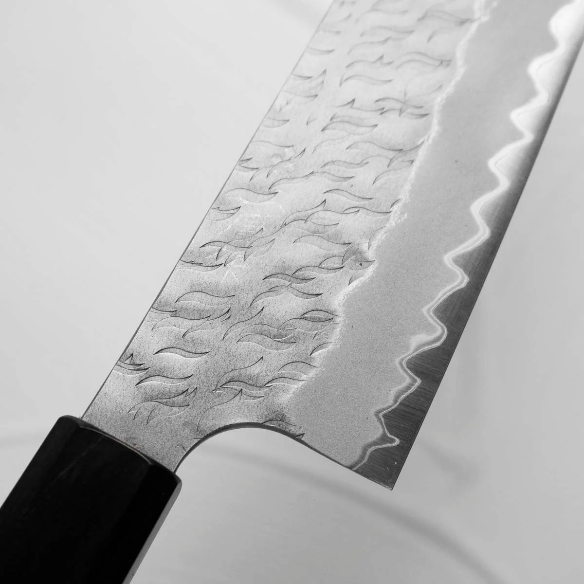 Nigara Hamono Blue Super Migaki Kiritsuke 210mm - Ebony - Image 2